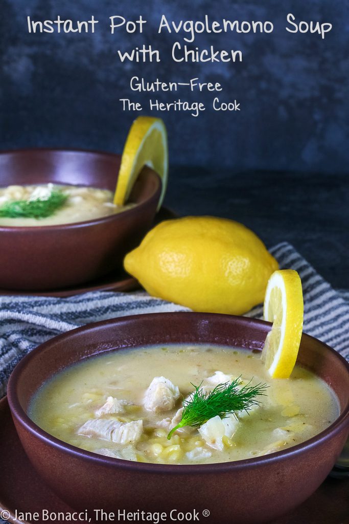 Instant Pot Avgolemono Soup with Chicken and COOKBOOK GIVEAWAY • The
