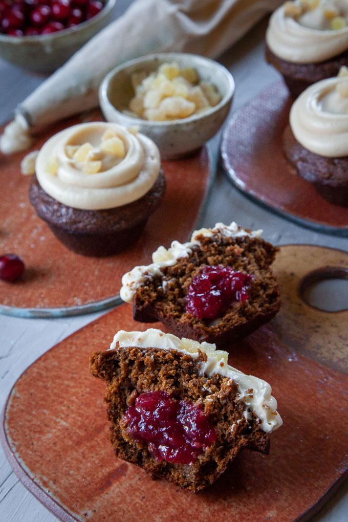 Gingerbread Cranberry Muffins from Eat the Love; Collection of 70+Thanksgiving Leftover Recipes 2021 Assembled by Jane Bonacci, The Heritage Cook