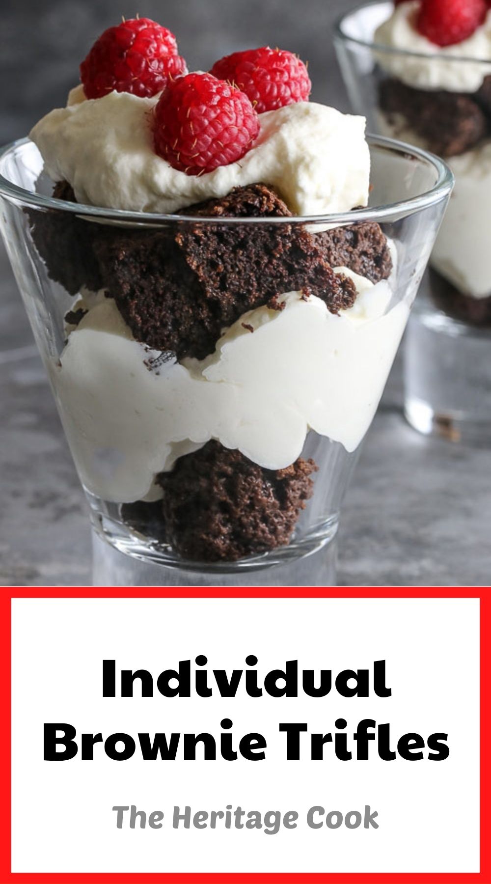 Individual Brownie Trifles © 2022 Jane Bonacci, The Heritage Cook