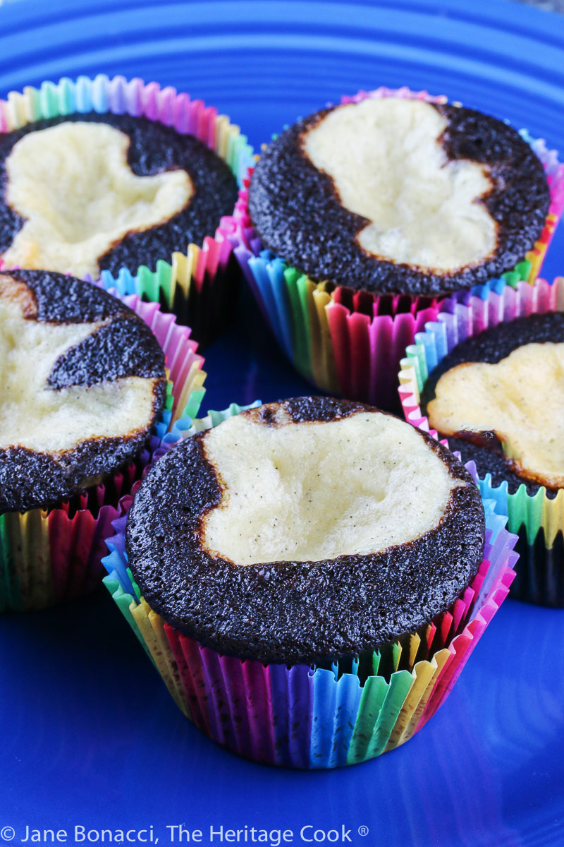 Black Bottom Cupcakes, chocolate cupcakes with cheesecake-like filling © 2022 Jane Bonacci, The Heritage Cook