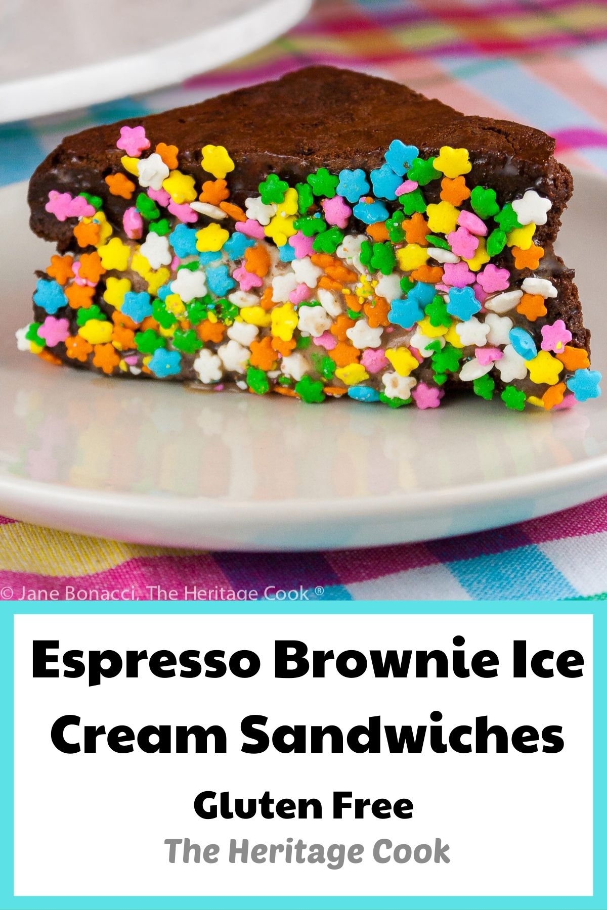 Espresso Brownie Ice Cream Sandwiches © 2022 Jane Bonacci, The Heritage Cook