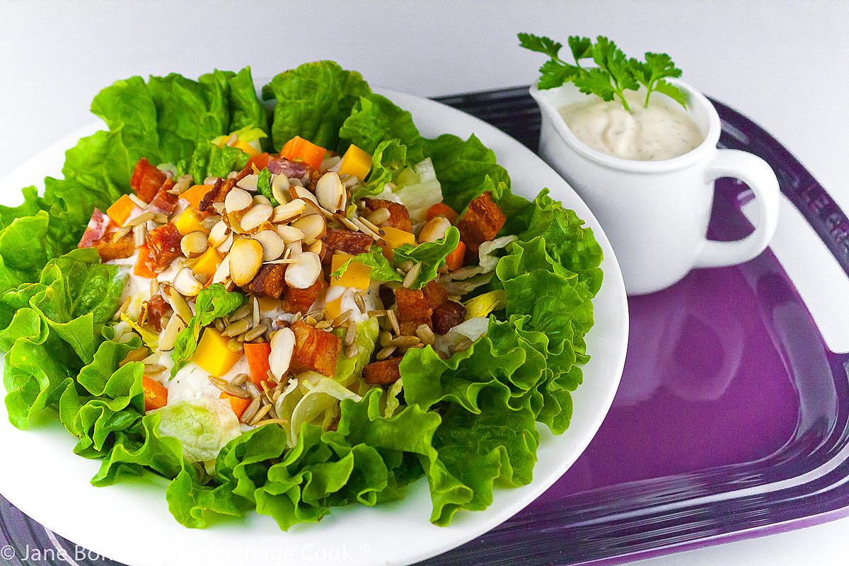 Chopped Steakhouse Style Salad with Ranch-Style Dressing (Gluten Free) © 2022 Jane Bonacci, The Heritage Cook