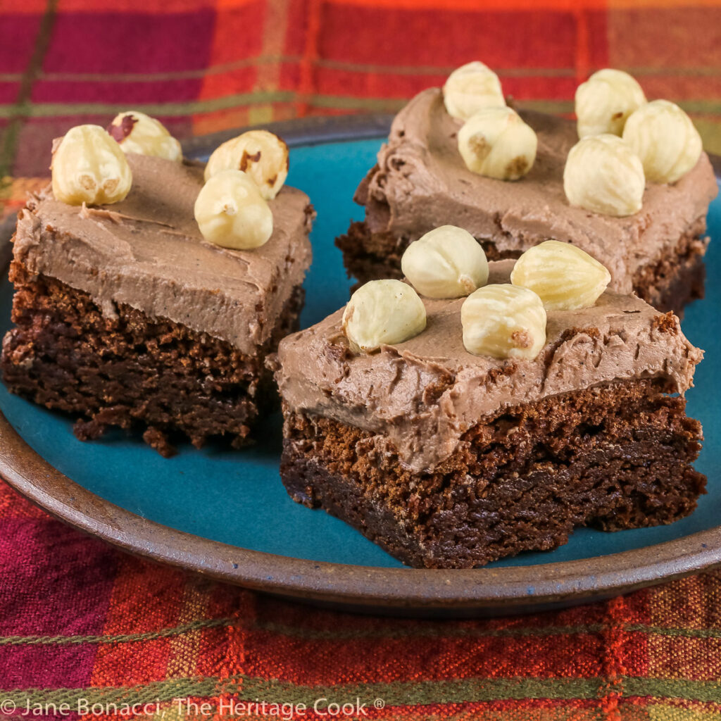 Brownies with Nutella Frosting (Gluten Free) • The Heritage Cook