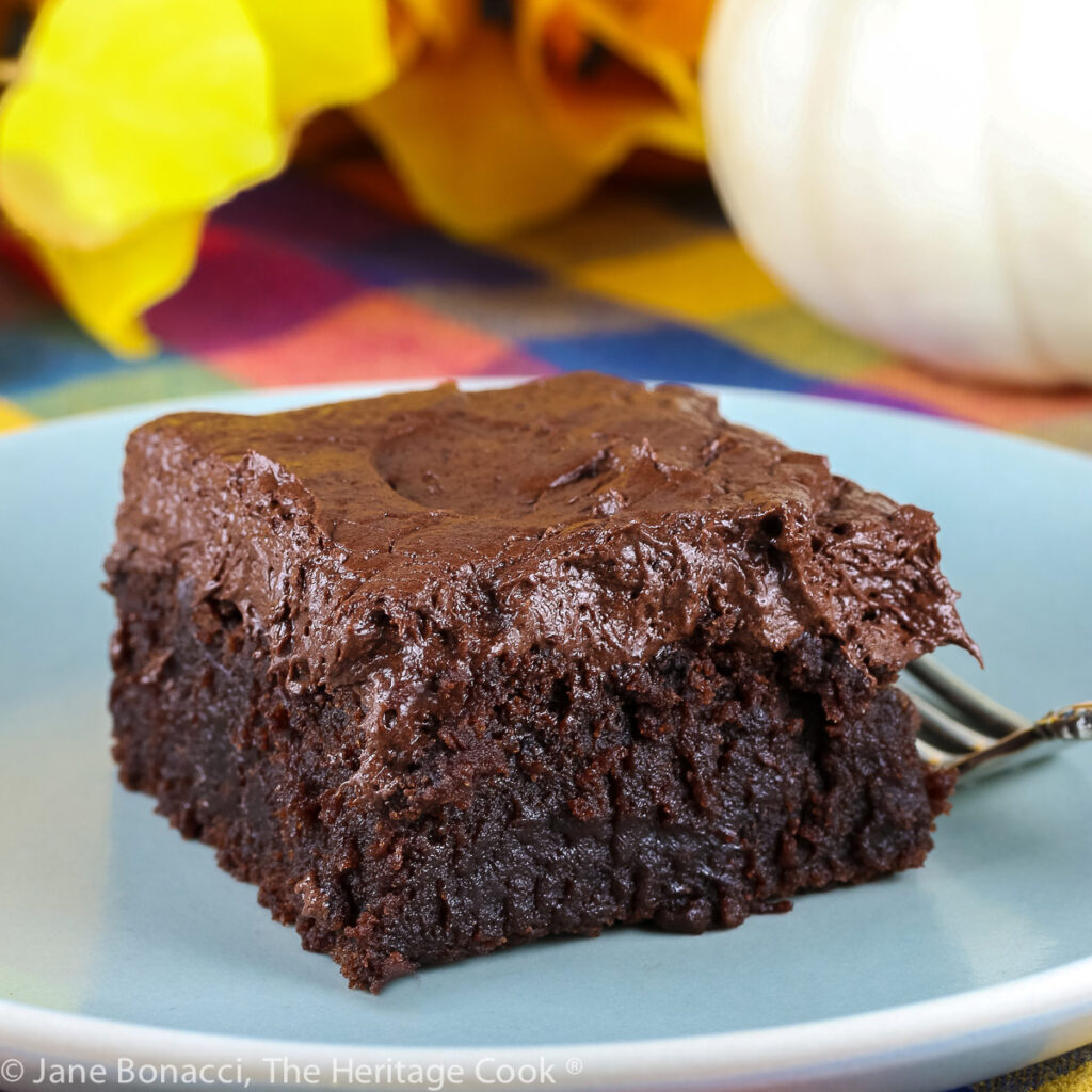 Kahlua Chocolate Cake with Chocolate Frosting (GF) • The Heritage Cook