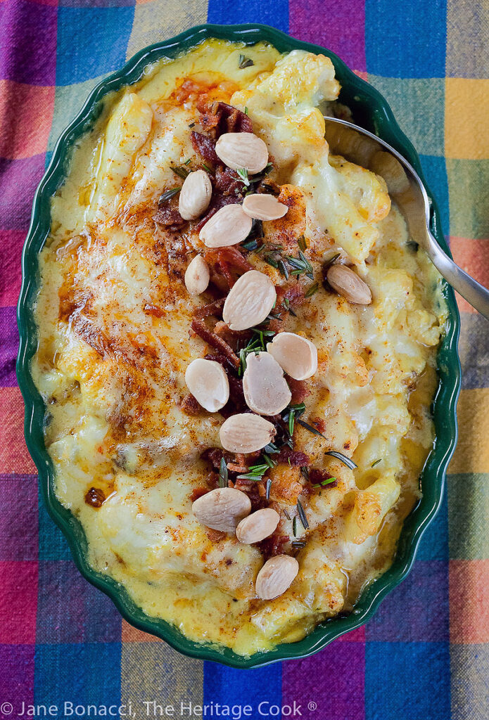 Cheesy Cauliflower Gratin with Saffron Cream Sauce • The Heritage Cook