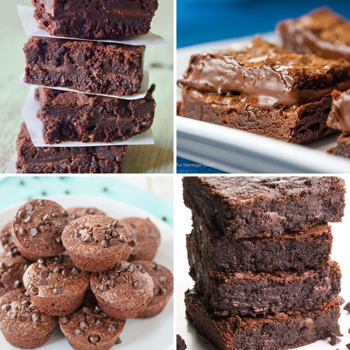 A collection of 12 chocolate brownie recipes from some of the finest bloggers on the Internet; Recipe collection compiled by Jane Bonacci, The Heritage Cook 2023. 