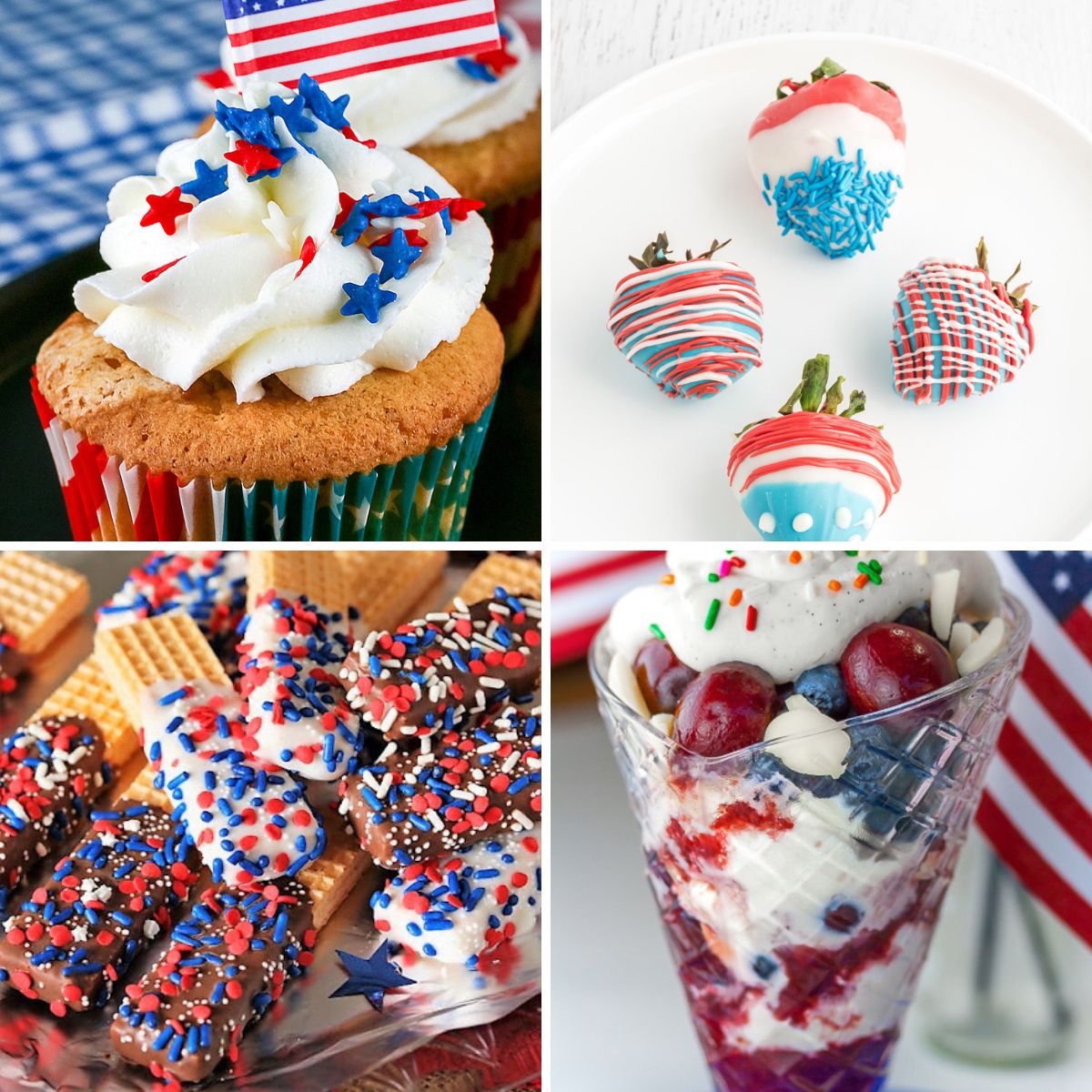 Collection of 10 of the Best 4th of July Chocolate Treats compiled by Jane Bonacci, The Heritage Cook.