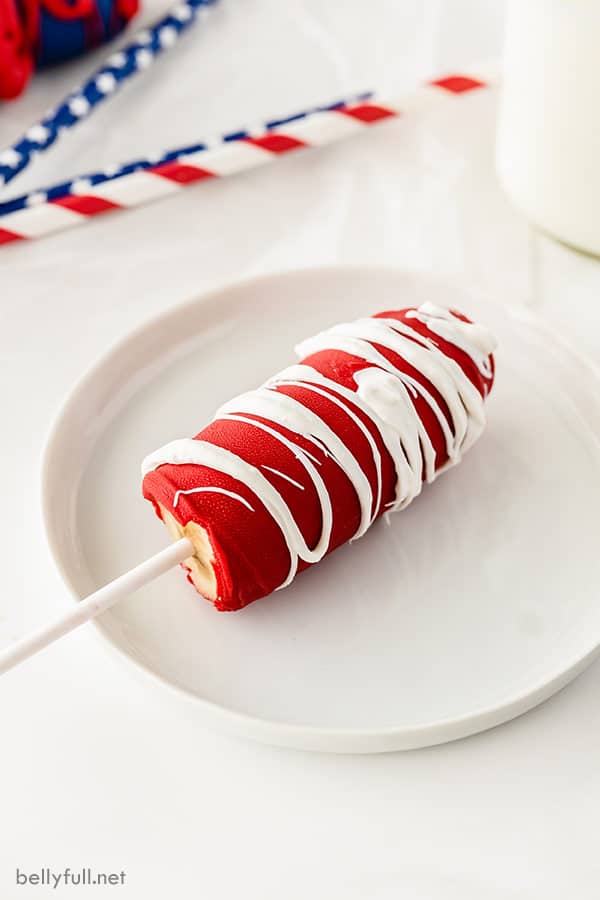 Frozen Dipped Bananas; Collection of 10 of the Best 4th of July Chocolate Treats compiled by Jane Bonacci, The Heritage Cook. 