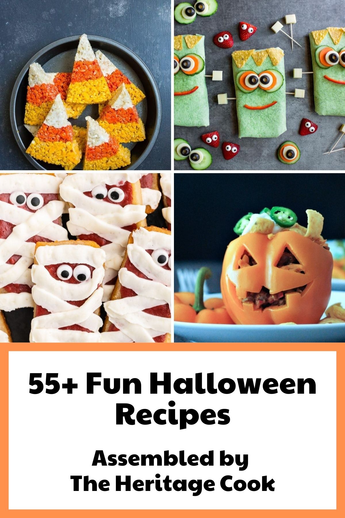 Collection of 55+ Fun Halloween Recipes to help make your holiday even more fun and impress your friends and family! Compiled by Jane Bonacci, The Heritage Cook 2023. 
