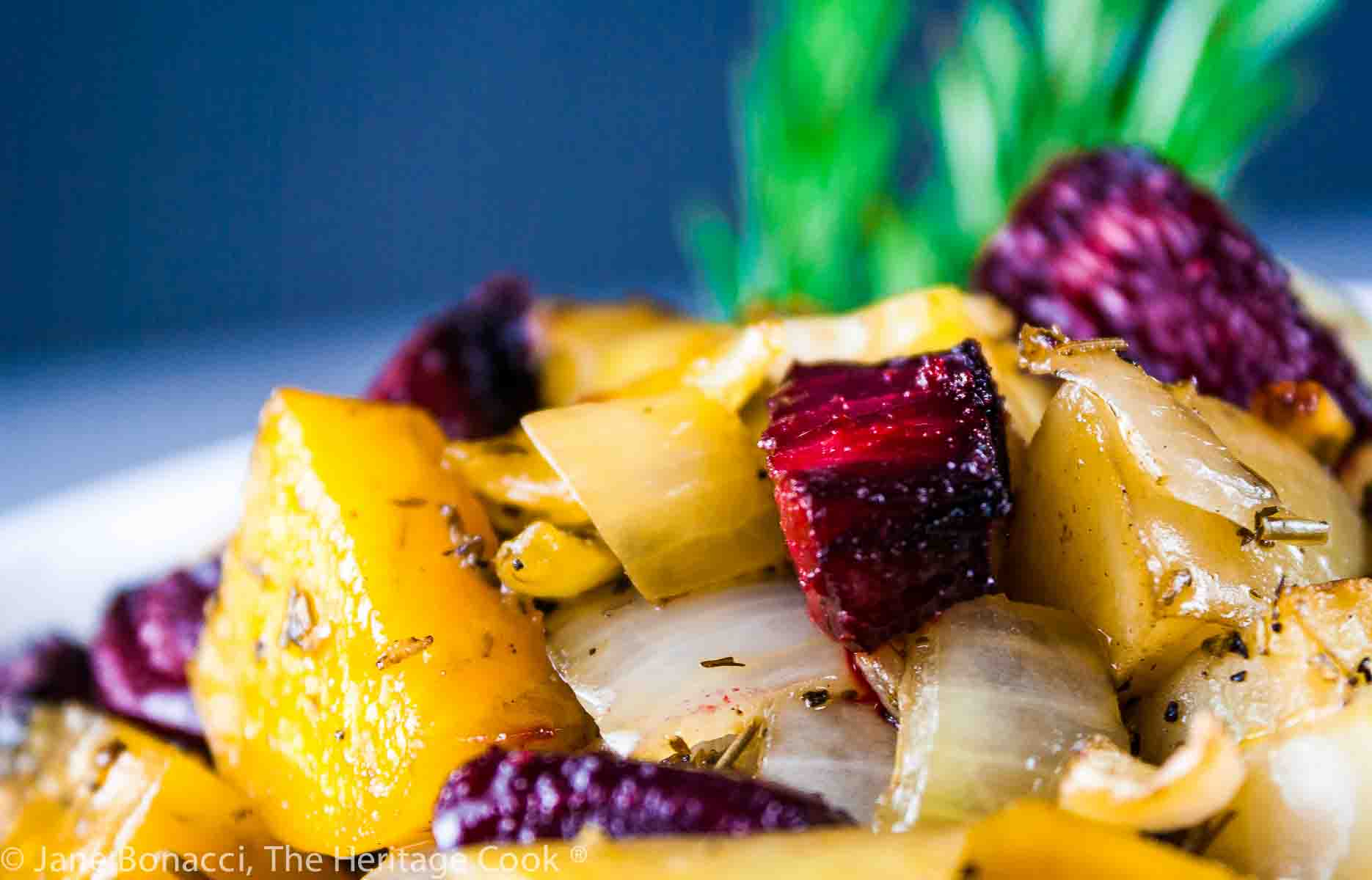 Rosemary roasted beets, potatoes, and peppers; This is a compilation of the top 15 Fan Favorites for 2023 on The Heritage Cook. Collected by Jane Bonacci, The Heritage Cook © 2023. 