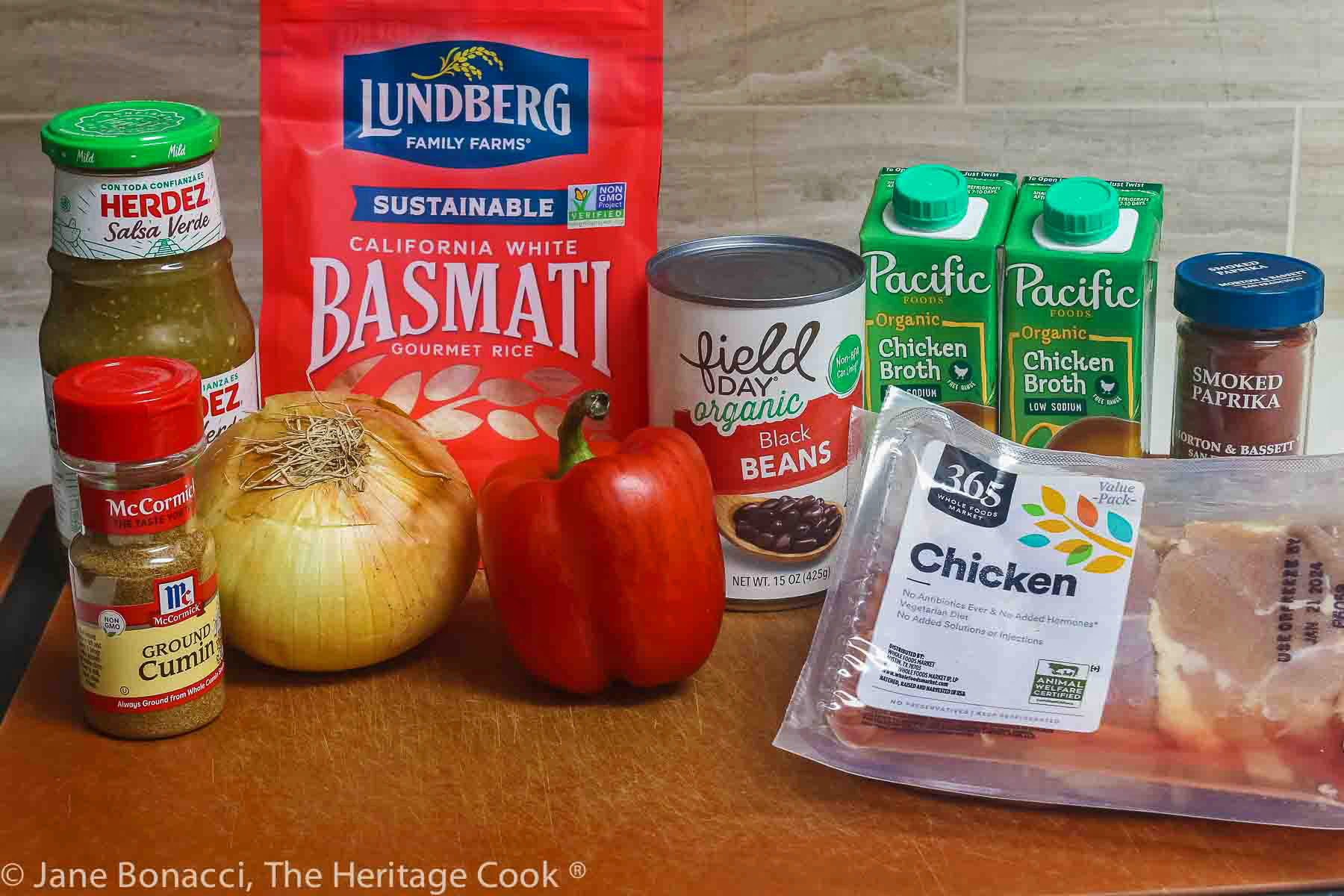 Ingredients for the Chicken Burrito Bowls. 