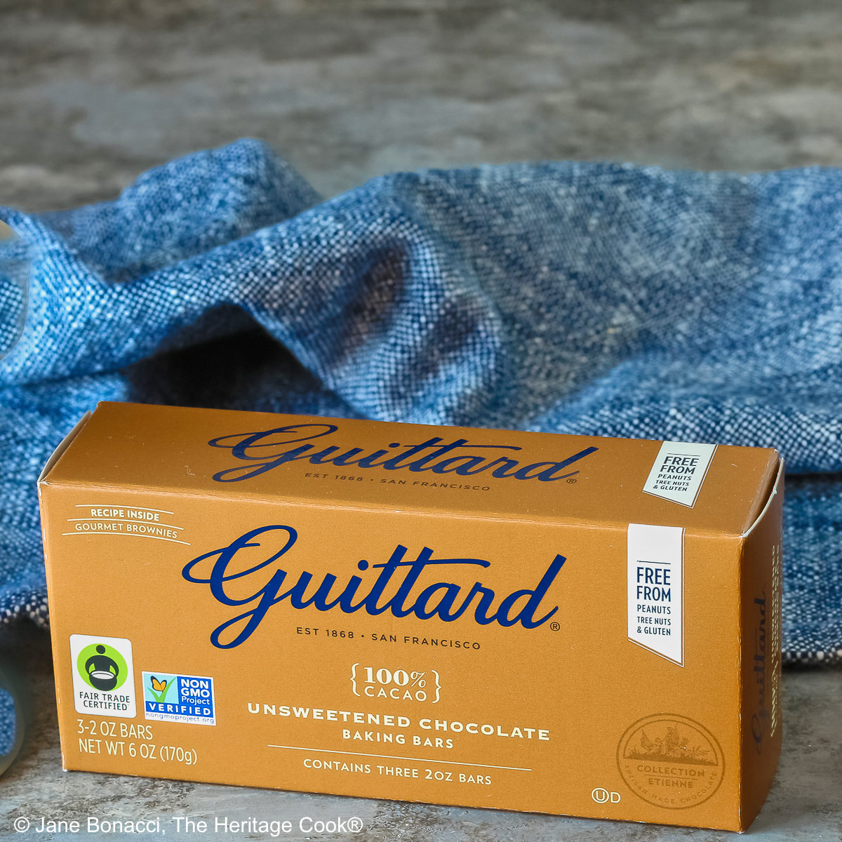 My favorite baking chocolate a box of Guittard unsweetened chocolate. 