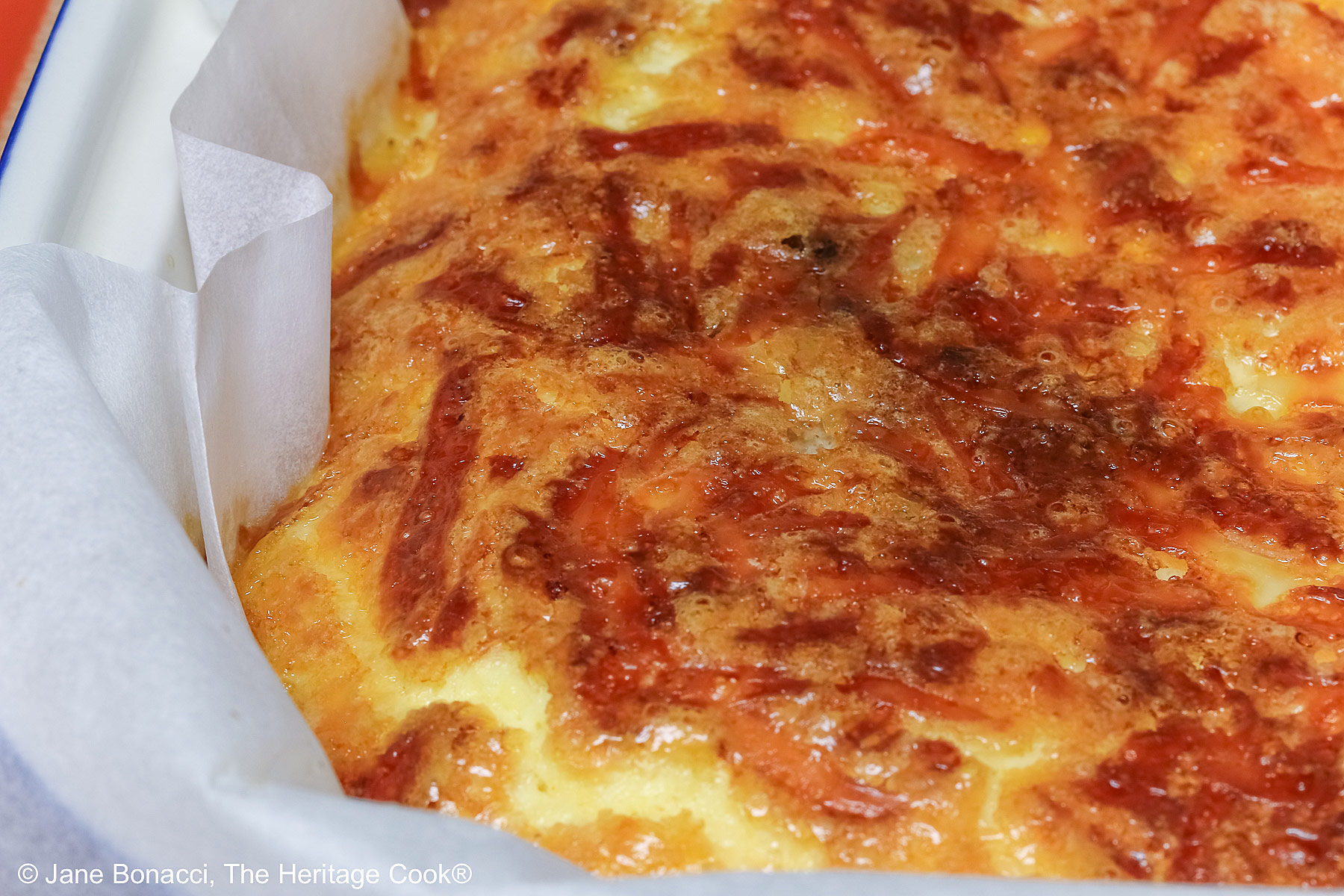 Whole quiche piping hot from the oven!